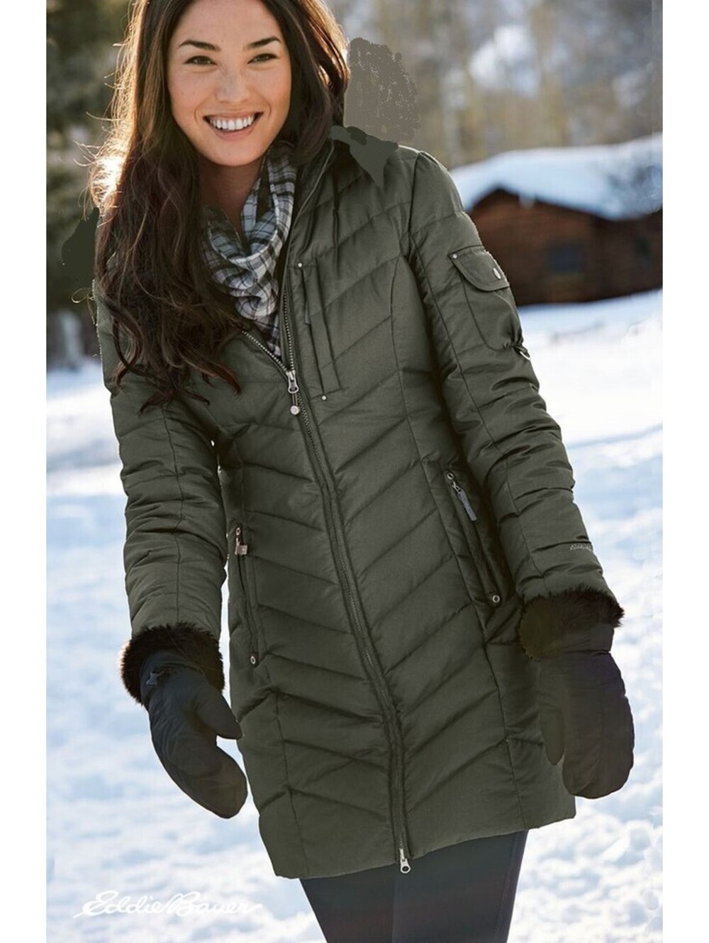 Eddie Bauer Sun Valley Down Parka Coat Winter Jacket Long Knee Length Women Smal